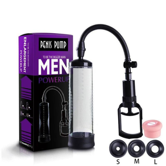 Penis Vacuum Pump, Manual Penis Enlarger Enlargement Extend Pump Air Pressure Device, Adult Male Sex Toys for Men Stronger Bigger Erections with 3pcs Suction Sleeves